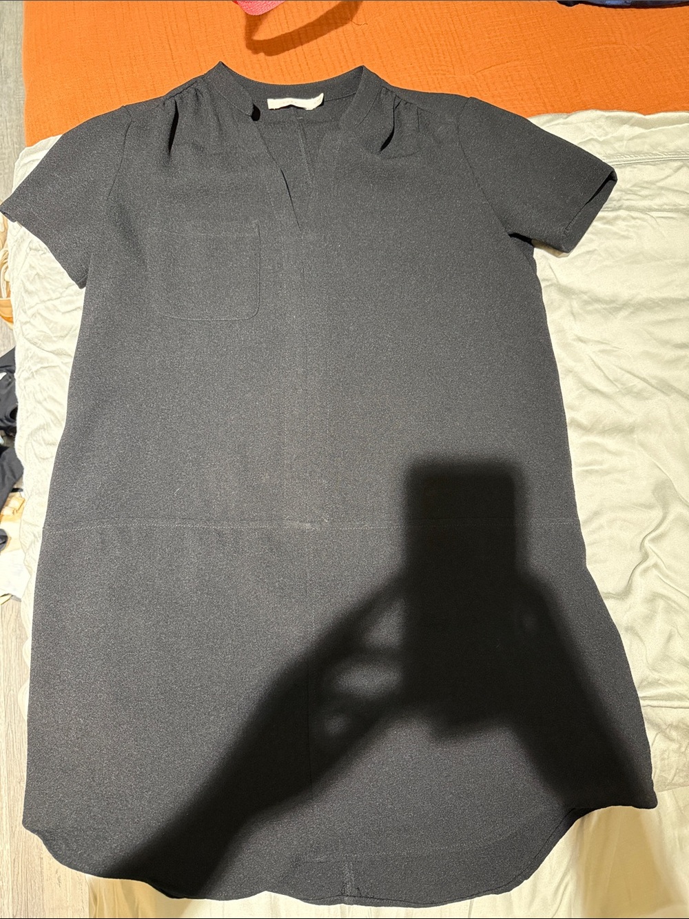 Lush Black Short Sleeve Shift Dress